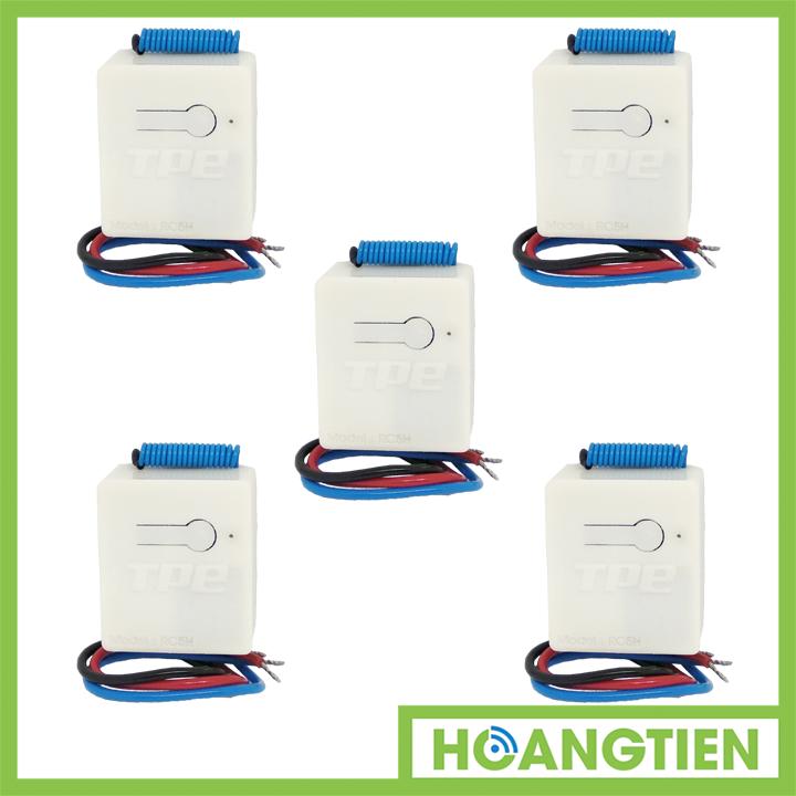 Bộ 5 công tắc điều khiển từ xa cho máng đèn sóng rf tpe rc5h