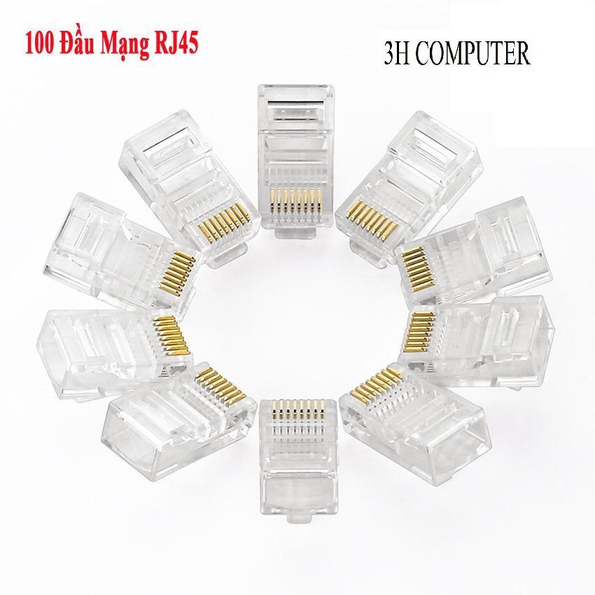 Hộp 100 đầu cáp mạng RJ45 nhựa