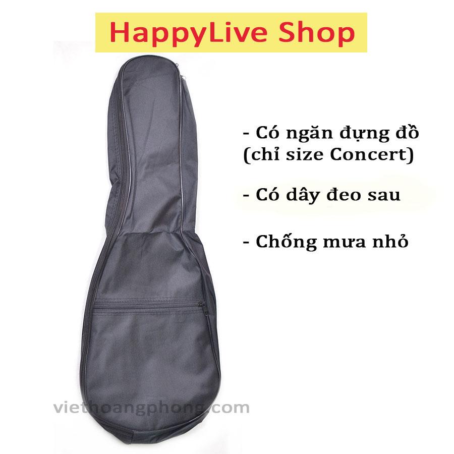 Bao đàn Ukulele 1 lớp màu đen - HappyLive Shop