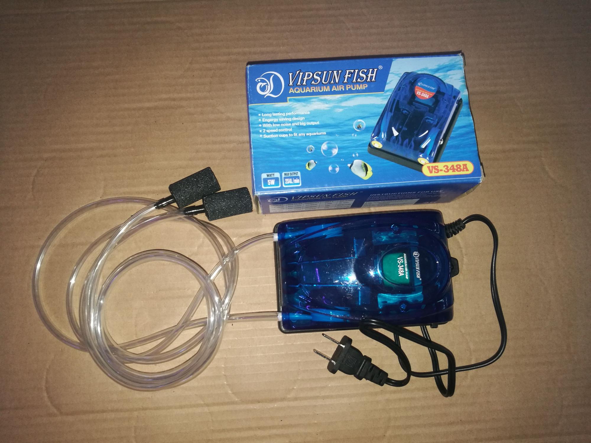 [HCM]Máy sủi oxi hồ cá 2 vòi tặng kèm 2 met dây và 2 cục sủi