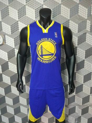 QUẦN ÁO BÓNG RỔ GOLDEN STATE WARRIORS XANH PHỐI VÀNG CHẤT VẢI THOÁNG MÁT - ĐỦ SIZE