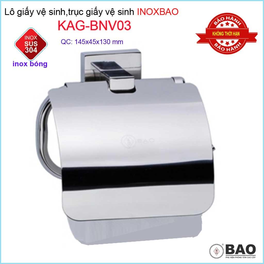 Hộp đựng giấy vệ sinh sus304 hộp giấy inox bảo kag-bn v03