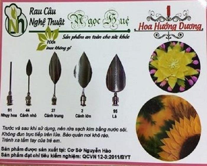 [HCM]Kim rau câu 3D Ngọc Huệ (bộ 5 kim số 1 - hoa hướng dương)