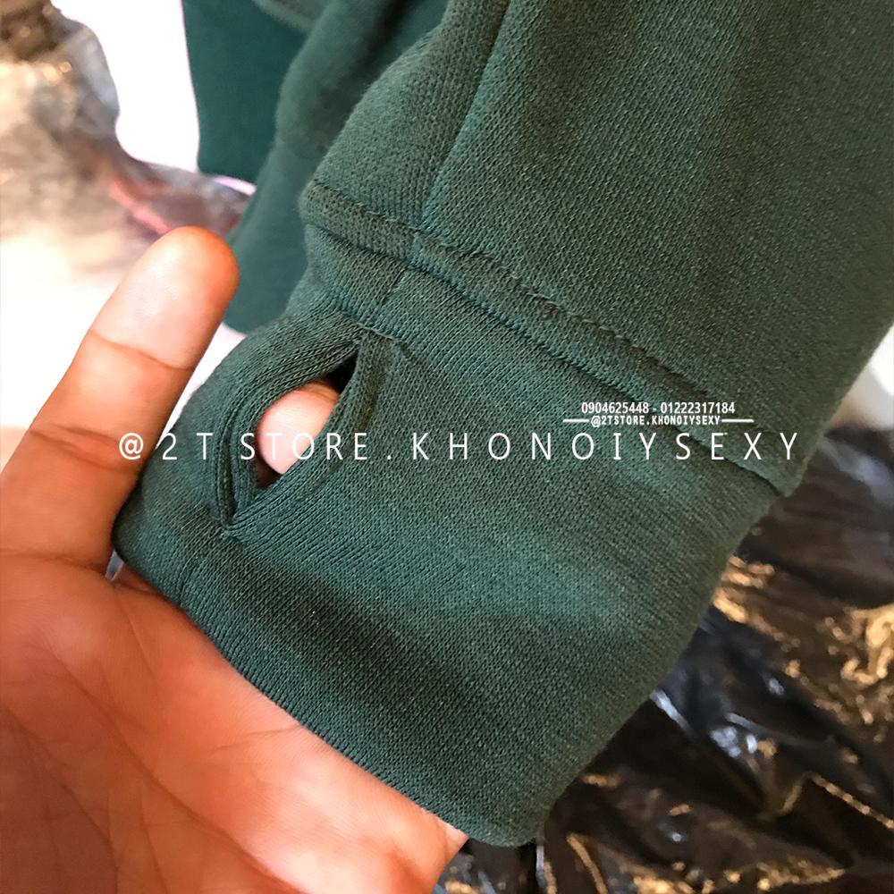 2T STORE ÁO KHOÁC HOODIE NỈ CÓ NÓN TRƠN MÀU XANH LÁ 2TAKN08001-3.jpg