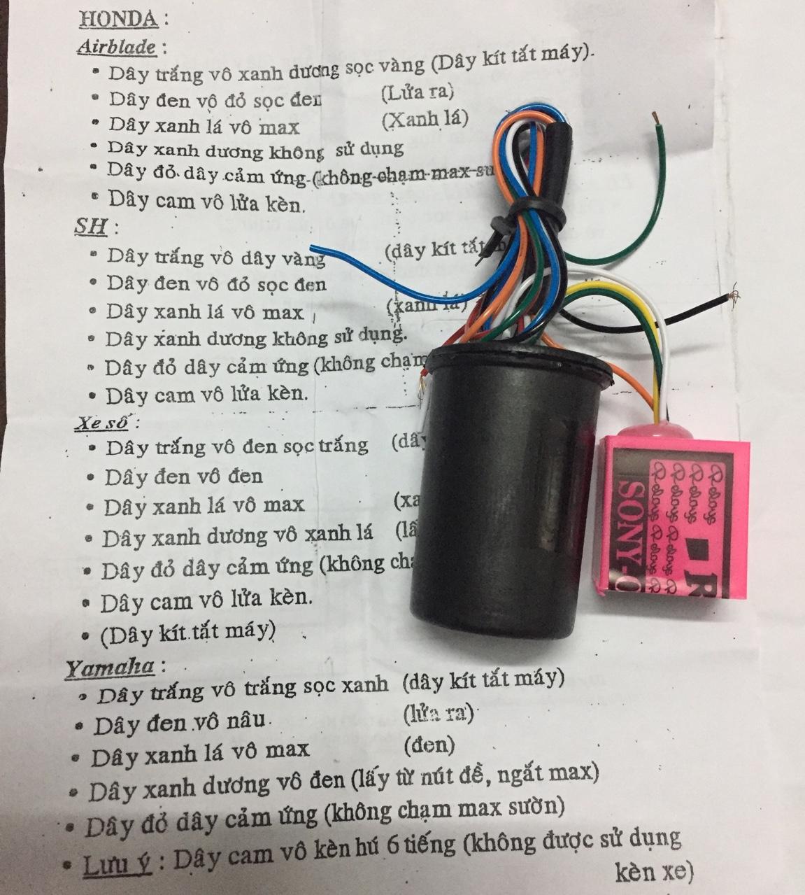 Chống trộm cảm ứng xe máy