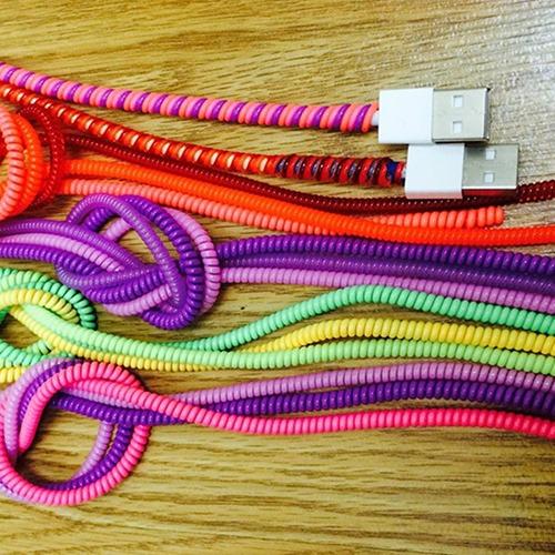 Combo 10 dây quấn 2 màu bảo vệ cáp sạc và tai nghe điện thoại