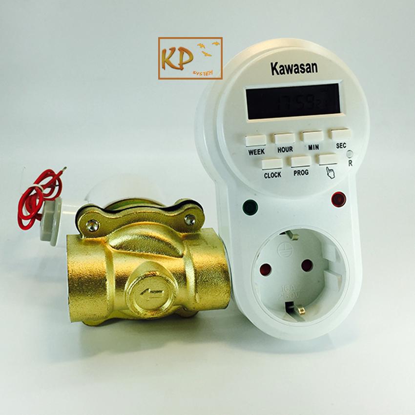 Bộ hẹn giờ tưới nước, tưới cây tự động thông minh kawa SG36-VĐT phi 21