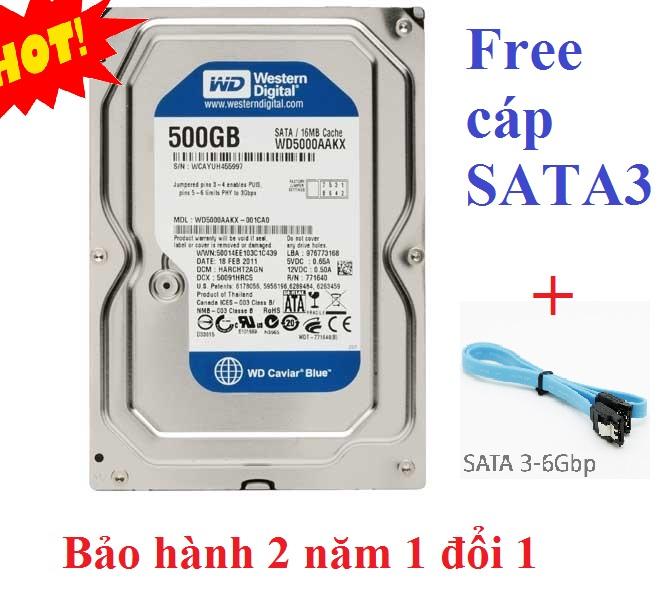 Ổ cứng HDD 3.5" WD Blue  500GB Bảo hành 24 tháng