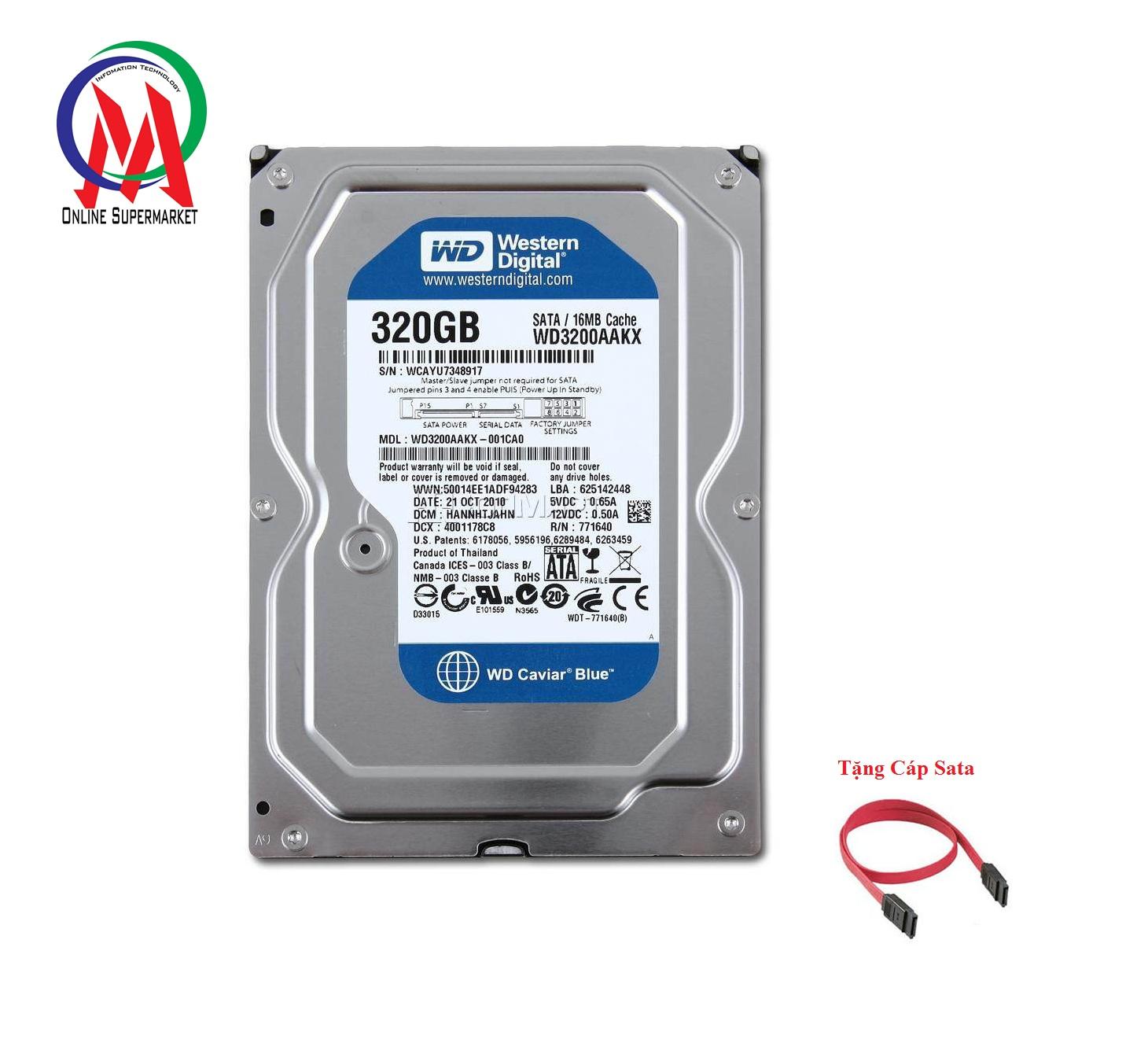 Ổ cứng máy pc 320g bh 24 tháng tặng kèm cáp sata