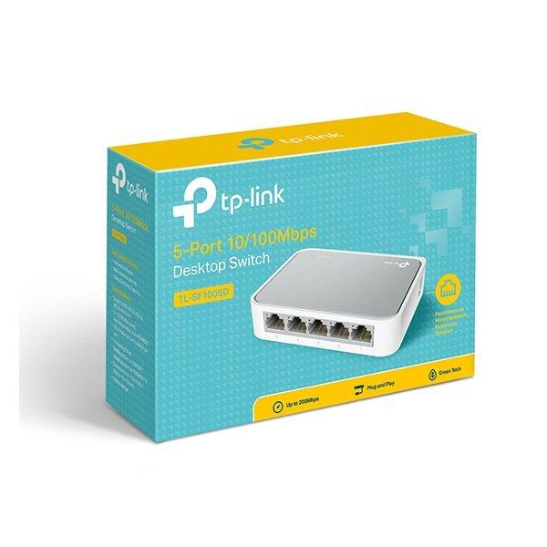Bộ chia mạng switch TPLink TL-SF1005D, LS1005 5 Port (Trắng)