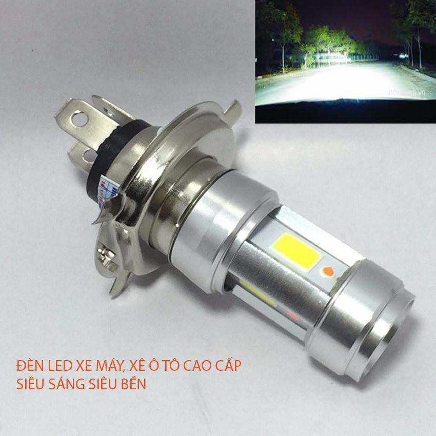 Choi den led, Giá đèn l4, Đèn pha xe máy, ô tô 3 chân H4/E01C, Siêu sáng, Cực kì bền, Mẫu 470