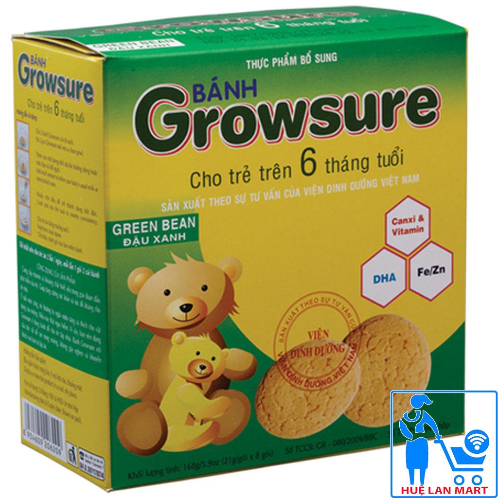 Bánh ăn dặm growsure hương đậu xanh hộp 168g