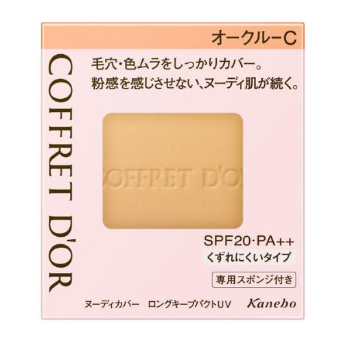 Lõi phấn phủ che khuyết điểm kanebo coffret d'or nudy cover long keep pact uv spf20.pa++ nhật bản