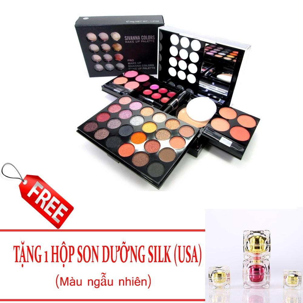Bộ trang điểm Sivanna Colors Pro Make Up số 1 + Tặng son dưỡng môi Silk USA