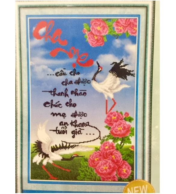 Tranh gắn đá cha mẹ 8