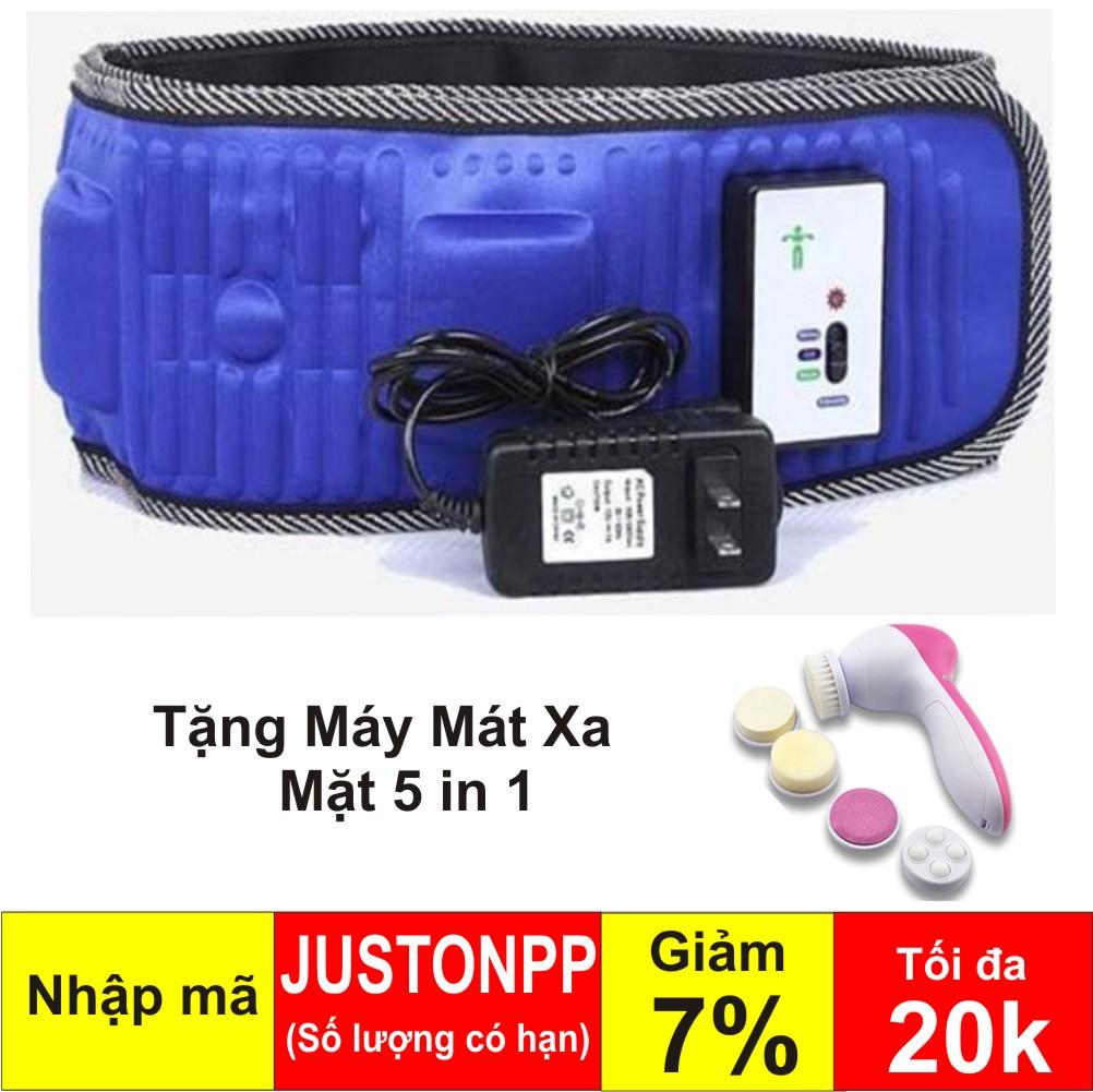 Máy đánh tan mỡ bụng loại nào tốt, may giam beo - đai massage giam cân giam mở x5, sản phẩm hoàn hảo 2018 hang nhập khẩu +tặng 1 máy massage rửa mặt 5 in 1