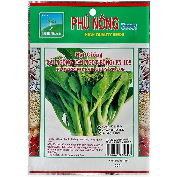 [HCM] Hạt giống Cải ngọt bông Newzealand  PN-108 _Gói 20g