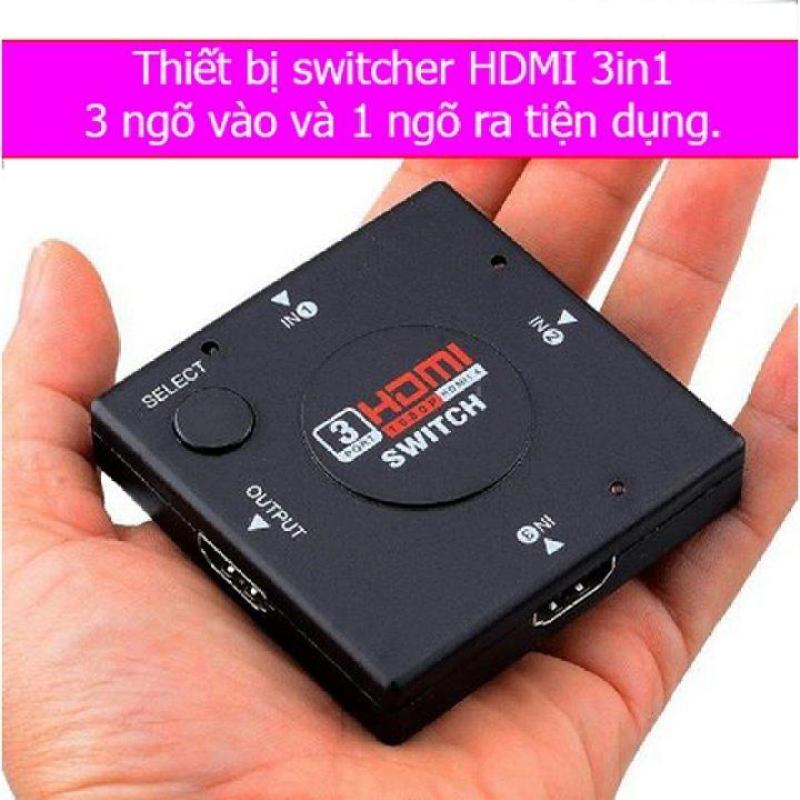 Thiết bị chia tín hiệu HDMI 1080p switcher 3 ngõ vào 1 ngõ ra(Đen)
