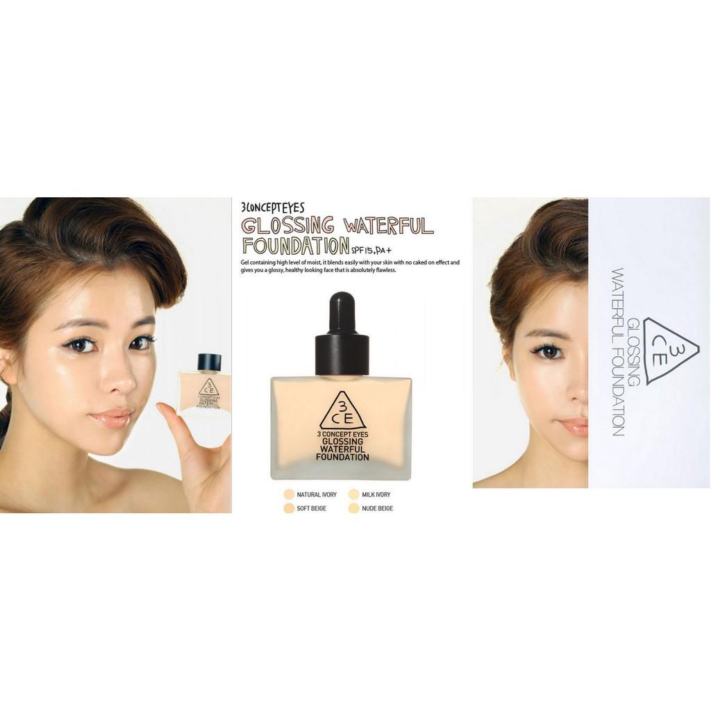 Kem nền 3ce Glossing waterful foundation