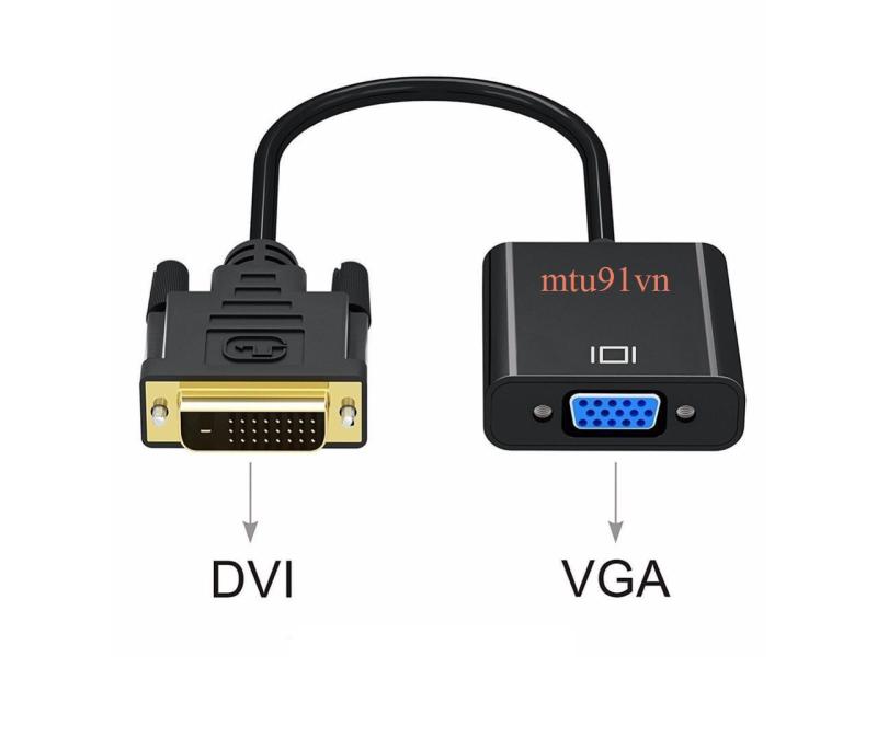 Bảng giá CÁP CHUYỂN DVI 24+1 ĐỰC SANG VGA CÁI (CÓ IC) 15CM ( DVI-D 24+1 to VGA) Phong Vũ