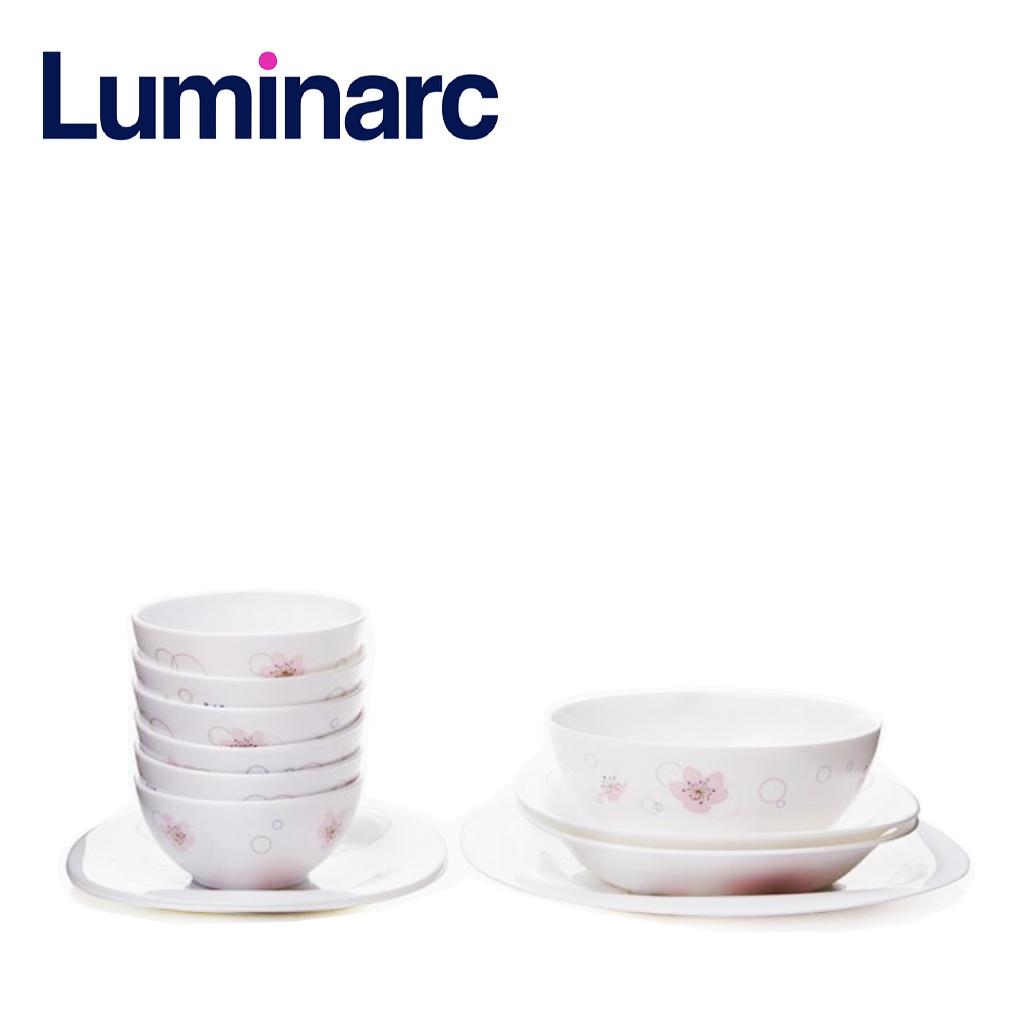LM Bộ 12 món đồ dùng chén dĩa thủy tinh Luminarc Ikumi