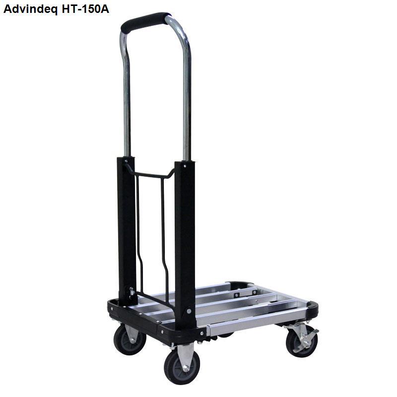 Xe đẩy hàng 4 bánh advindeq ht-150a, tải trọng chở 150kg sàn xe siêu rút gọn bánh xe có chốt hãm