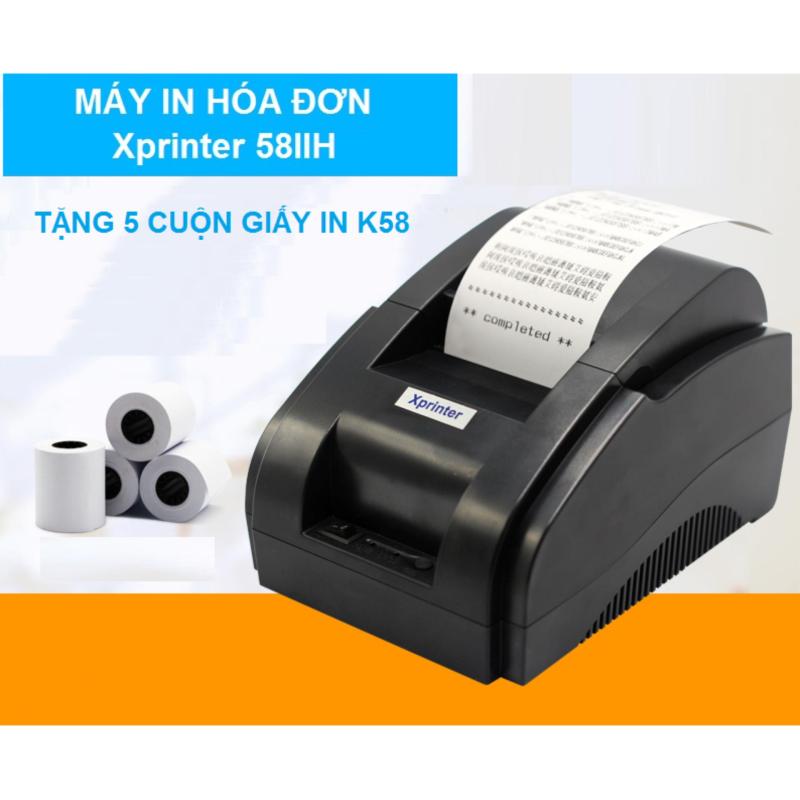 Máy In Hóa Đơn Xprinter 58IIH Khổ Giấy K58 Tặng Kèm 5 Cuộn Giấy In K58