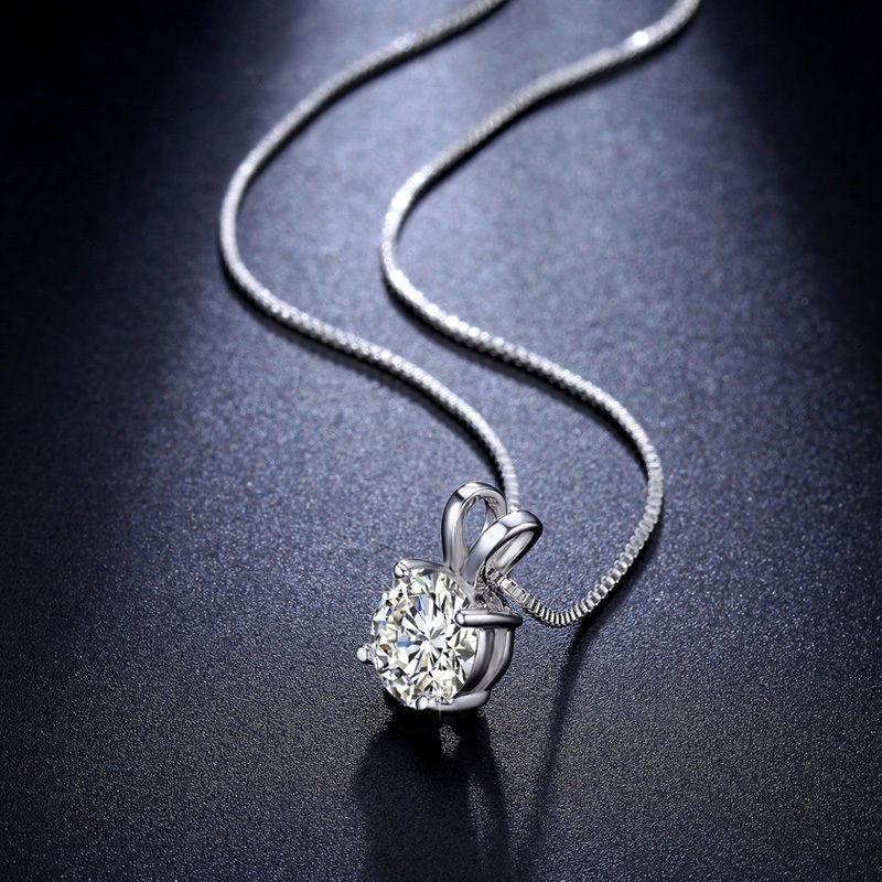 Dây chuyền mạ bạch kim cao cấp, thời trang châu âu, đá zircon cỡ lớn
