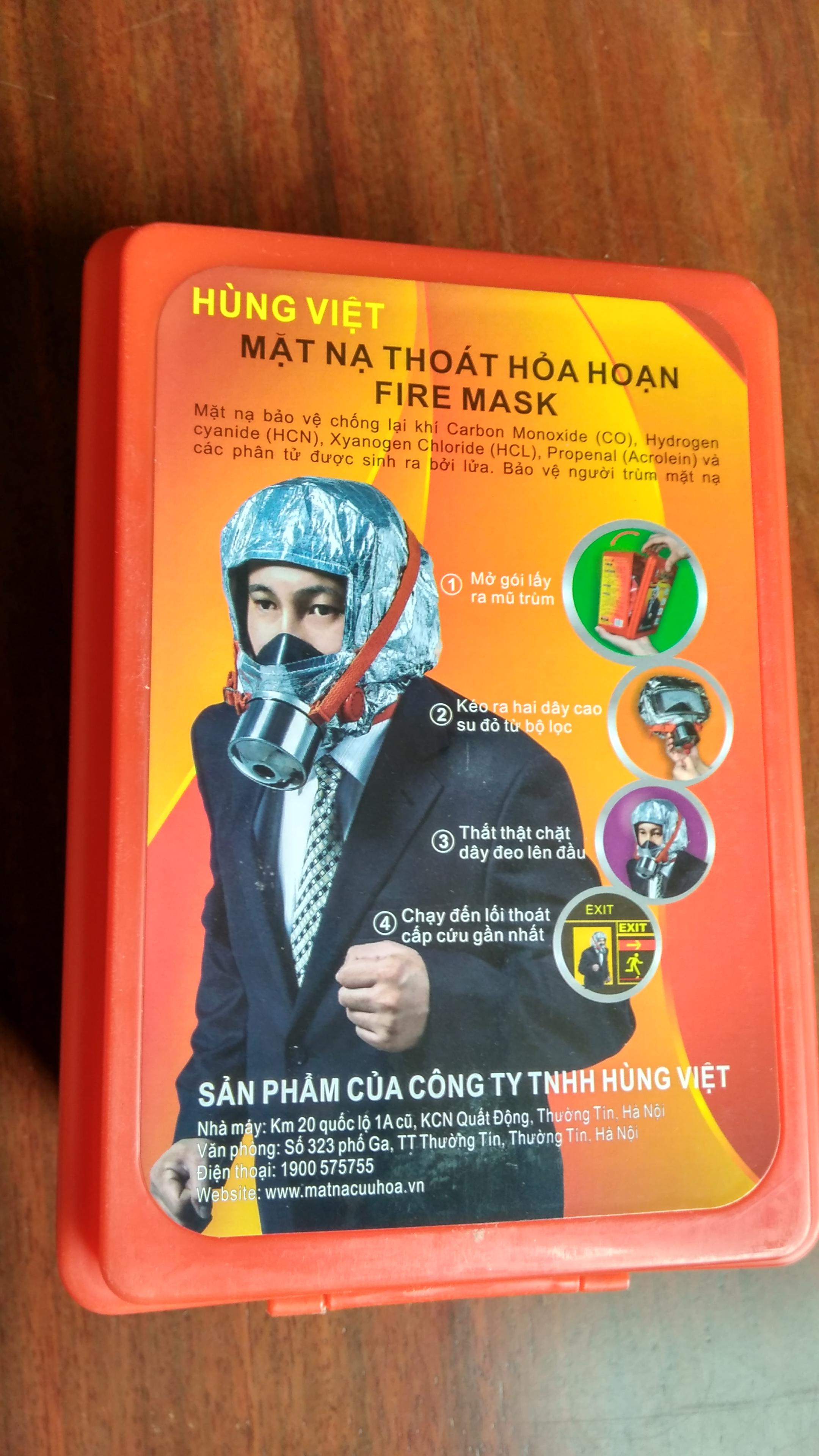 Mũ trùm mặt tránh ngạt và thoát khỏi đám khói VIE-30