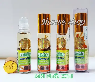 (Nội địa Thái) Lốc 12 Chai Dầu Nhân Sâm Green Herb Oil Thái Lan) 8ml/chai