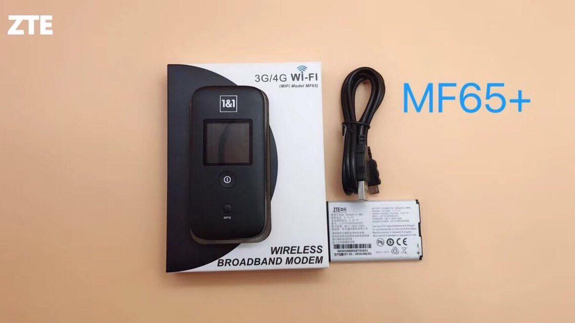 Phát wifi 3g/4g zte mf65+ plus màu đen