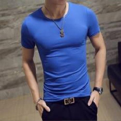 [HCM]Áo thun nam body cổ tròn vải dày mịn thấm hút tốt ( xanh da )