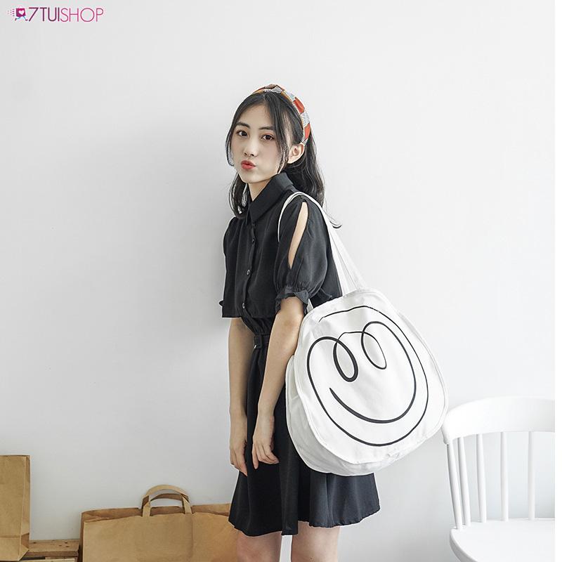 Túi Tote vải mặt cười lớn Smile SBTV30