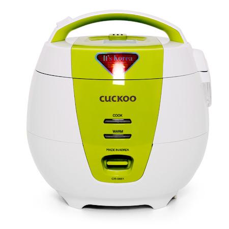 Nồi cơm điện Cuckoo CR-0661 1L (trắng phối cam) - Hàng nhập khẩu