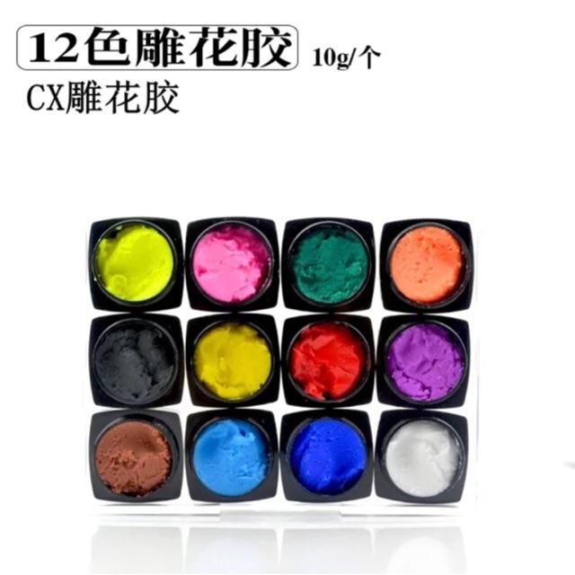 Set 12 hũ bột nặn hoa khô fantasy ( ko cần lưu huỳnh )
