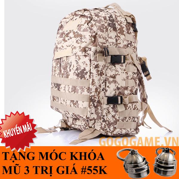 Balo 3 Pubg Size Lớn - Tặng Móc Khóa Mũ Level 3 Pubg (Sa Mạc)