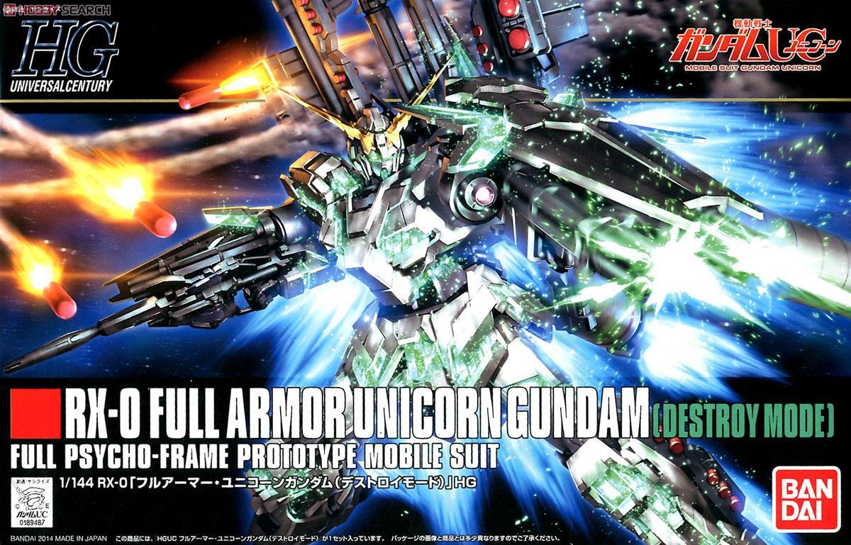 MÔ HÌNH GUNDAM 1/144 HG UNICORN GUNDAM FULL ARMOR [DESTROY MODE] SERIE HGUC GUNDAM U.C
