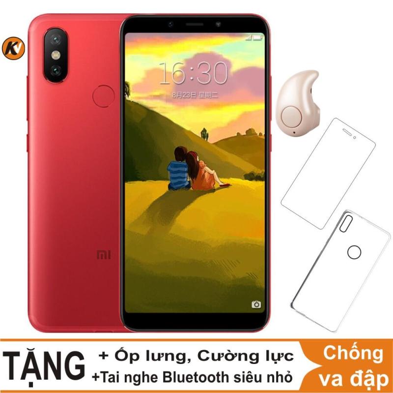 Xiaomi Mi 6X 64GB Ram 6GB Khang Nhung (Đỏ) - Hàng nhập khẩu + Ốp lưng + Cường lực + Tai nghe Bluetooth siêu nhỏ