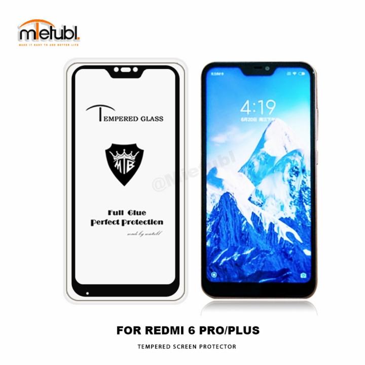 Miếng dán cường lực 5D full màn cho Xiaomi Redmi 6 Pro (Đen)