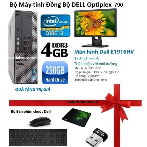 Bộ Máy tính Đồng Bộ DELL Dell Optiplex 790 (Core i5 2400 / 4G / 500G ) , Màn hình Dell 18.5 inch Wide LED ,Tặng bàn phím chuột , USB Wifi , Bàn di chuột - Hàng Nhập Khẩu