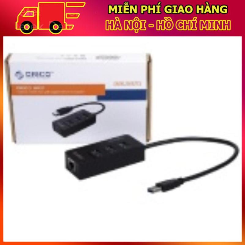 Bảng giá USB 3 cổng Hub 1 cổng Lan gigabit Ethernet ORICO HR01-U3 (Đen)-Hàng phân phối chính hãng Phong Vũ