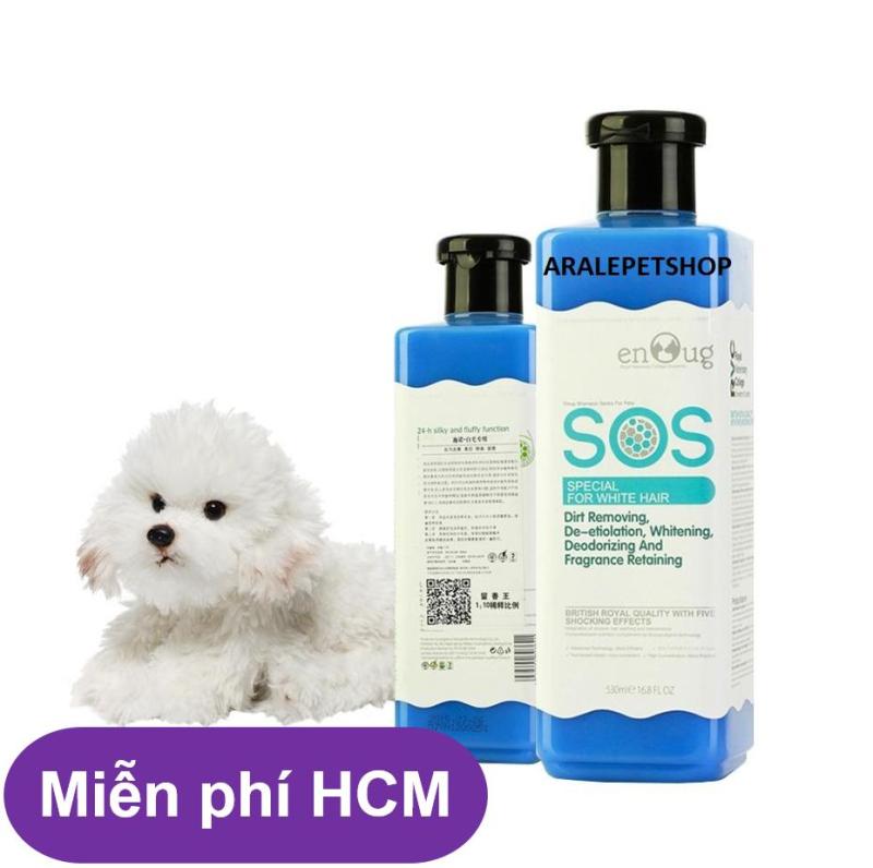 HCM-Sữa Tắm SOS xanh dương - 530ml - cho chó mèo lông trắng ( 366c)-HP10781TC khử mùi, diệt khuẩn giữ ẩm cho da lưu hương thơm lâu
