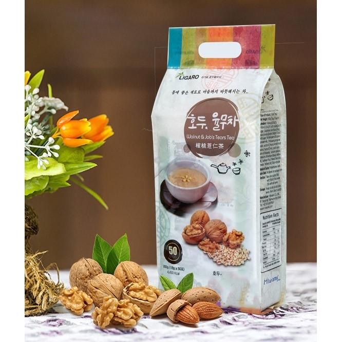 Bột hạt óc chó và ý dĩ hàn quốc dinh dưỡng thơm ngon 18g×50 túi