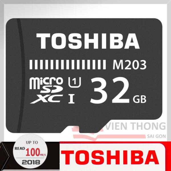 Thẻ nhớ 32gb tốc độ cao Up to 100MB/s Toshiba Micro SDHC Class10 UHS (đen)