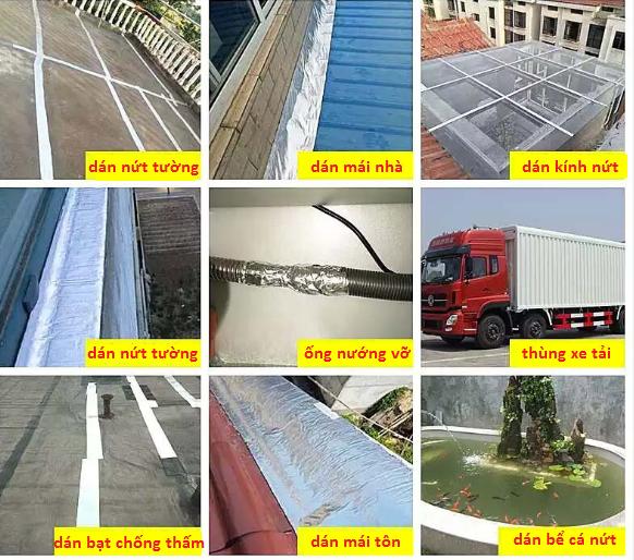 Keo HDPE dán bạt ,dán các vết nứt mái nhá ,tường chống thấm ,chống dột + Tặng kèm 2 miếng băng dính Flex tape mỗi miếng 50cm