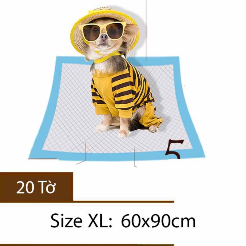 Miếng lót siêu thấm cho chó mèo - Tã lót cho thú cưng - Tã Size XL 20 tờ