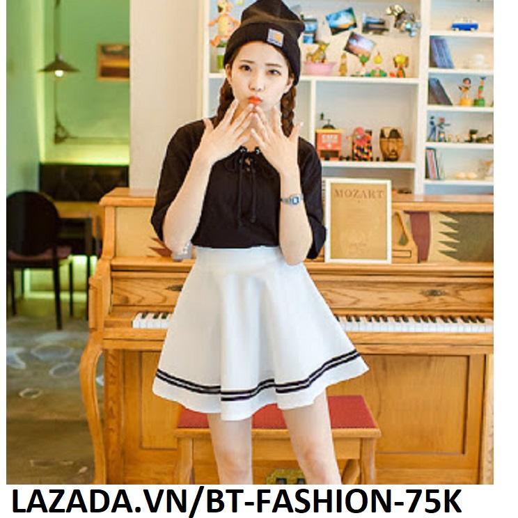 Chân Váy Xòe Lưng Thun Duyên Dáng Thời Trang Hàn Quốc - BT Fashion  (VA02)