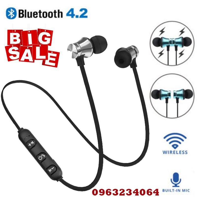 [Sale 50%] Tai Nghe Bluetooth 4.2 Nhét Tai Cao Cấp XT-11 hai đầu nam châm, có mic đàm thoại