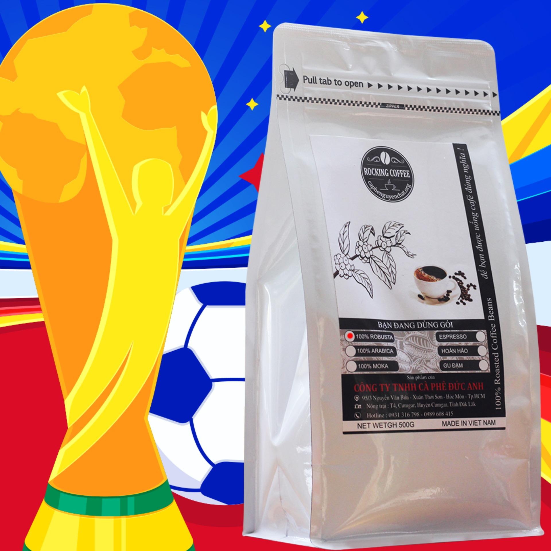 Cà phê bột Robusta nguyên chất 100% thượng hạng - Rocking coffee - 500gr