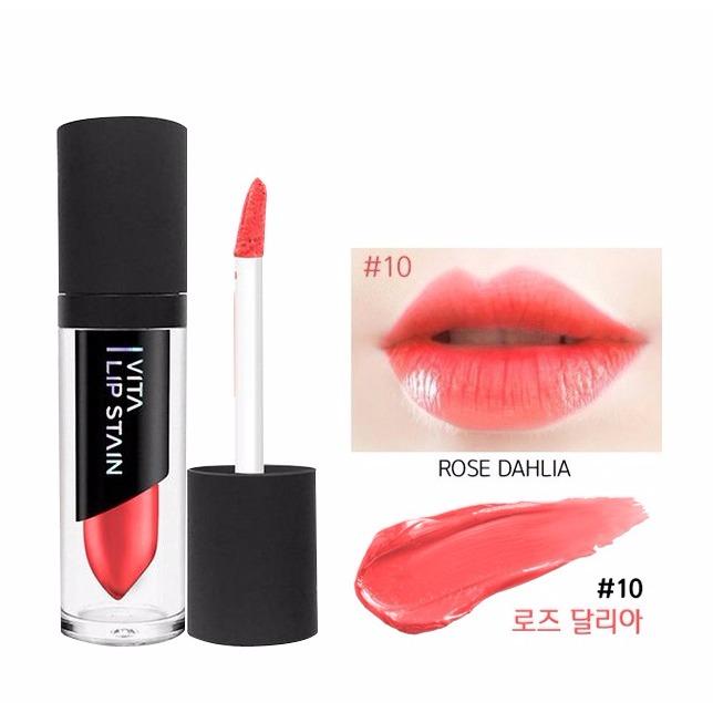 Son kem lì giàu serum dưỡng môi agapan vita lip stain 4g #10: rose dahlia